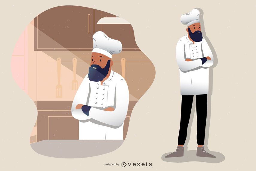 Chef Cartoon Character Kitchen Chef Cartoon Character Kitchen
