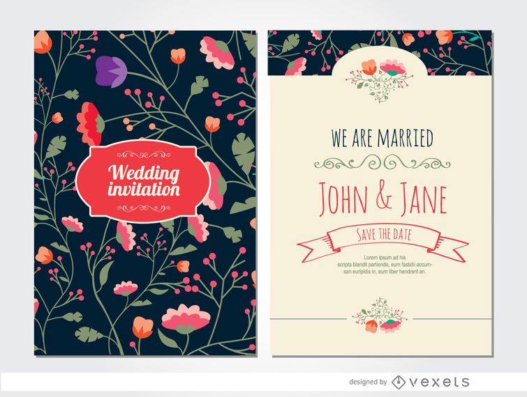 Classy wedding invitation flowers Classy wedding invitation flowers