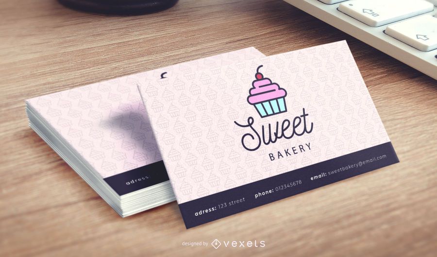 Tarjeta de visita decorativa de la panadería Tarjeta de visita decorativa de la panadería