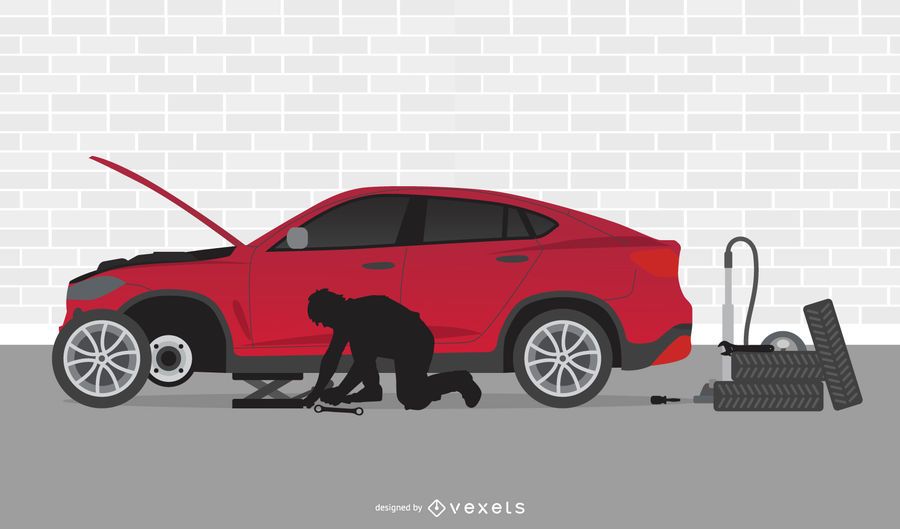 Automobile Mechanic Workshop Cartoon Automobile Mechanic Workshop Cartoon