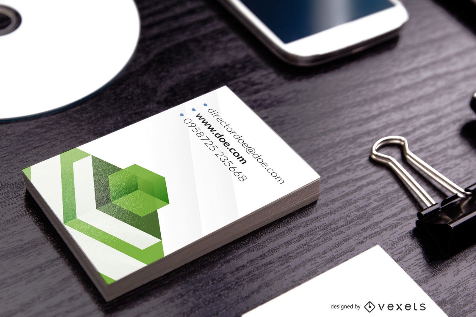 Stylish Vertical Business Card Template