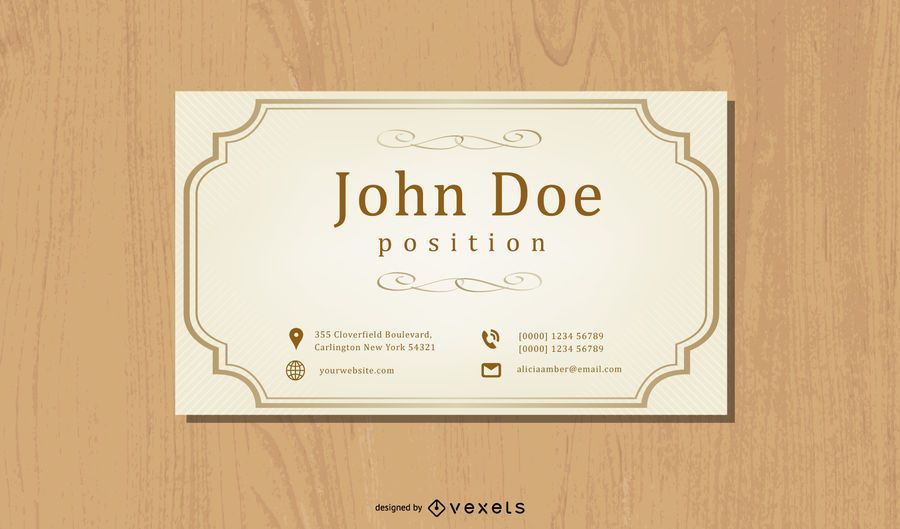 Vintage Classy Elegant Business Card Vintage Classy Elegant Business Card