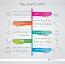 Infografía de desarrollo empresarial de línea de tiempo