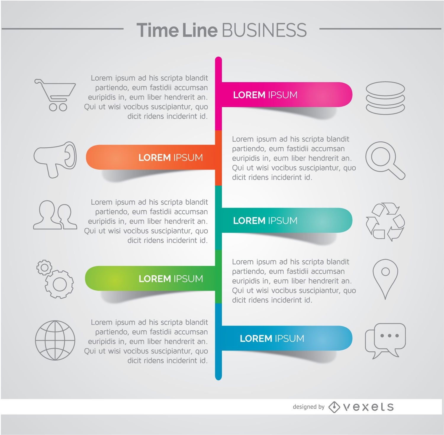 Infográfico de desenvolvimento de negócios da linha do tempo