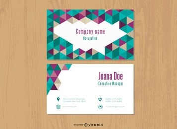 Triangles Polygonal Textured Business Card
