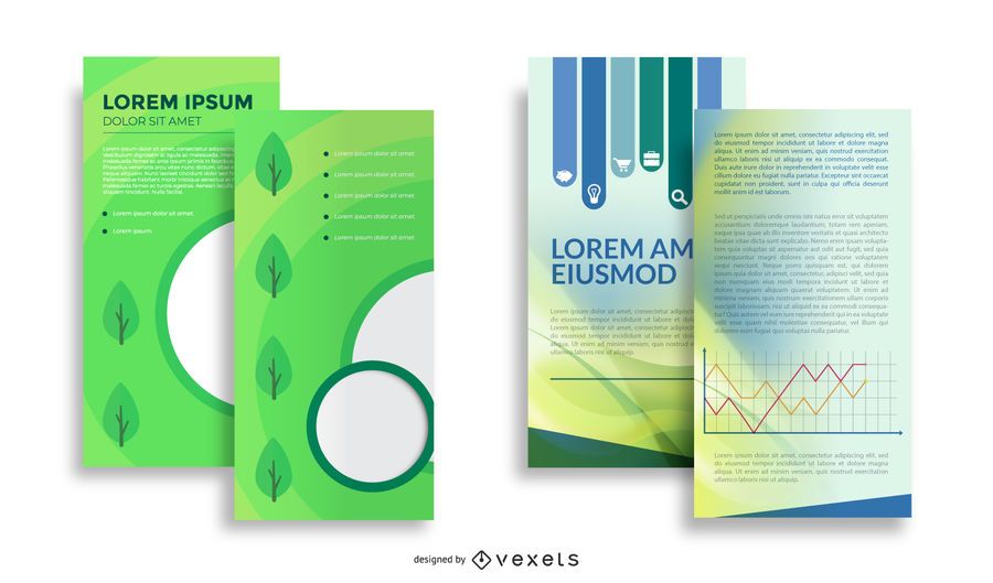 Abstract Both Sided Brochure Templates Abstract Both Sided Brochure Templates