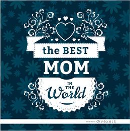 Mejor etiqueta floral mamá