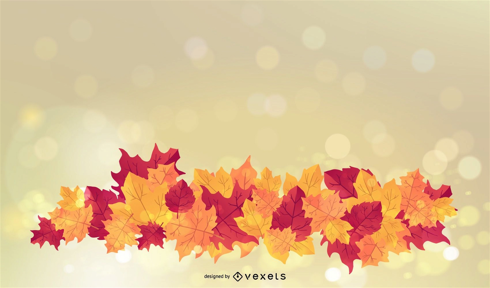 Fundo brilhante de folhas de outono