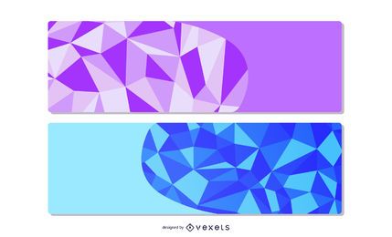Polygonal Origami Design Classy Banners