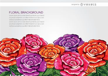 Blumen Hintergrund gezeichnet Blumen Hintergrund gezeichnet