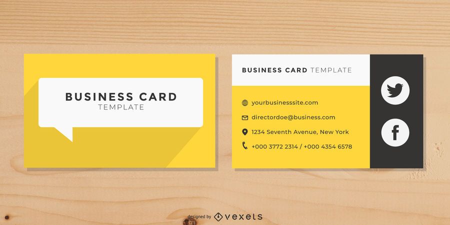 Flat speech Bubble Business Card Flat speech Bubble Business Card