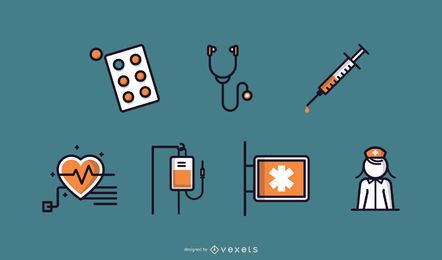 Cuidado de la Salud / Iconos de la Naturaleza Cuidado de la Salud / Iconos de la Naturaleza