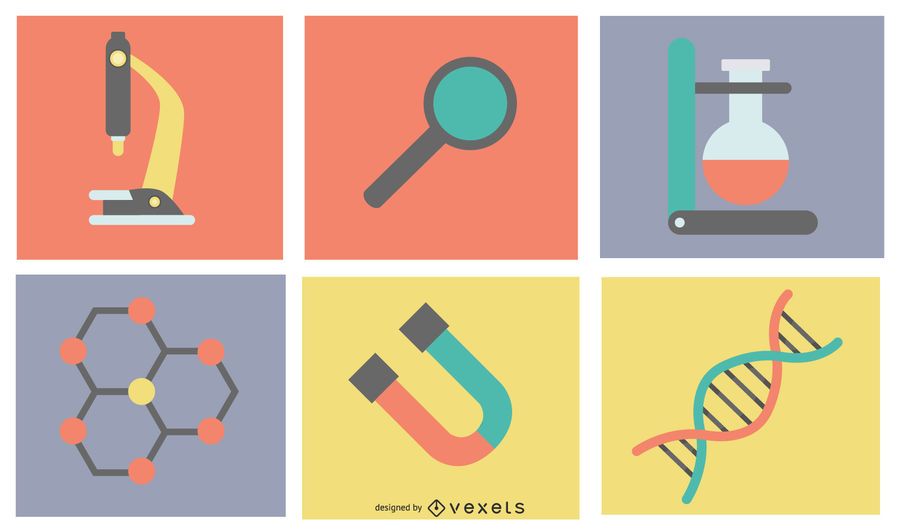 Flat Scientific Icons Pack Flat Scientific Icons Pack