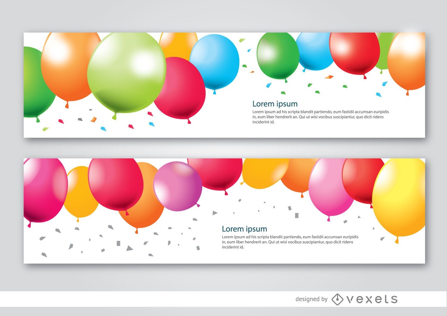 2 Party Luftballons Banner