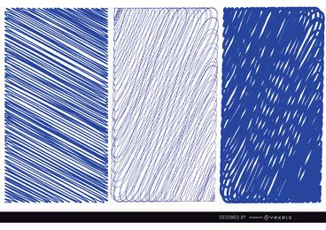 3 Stift blaue Texturen