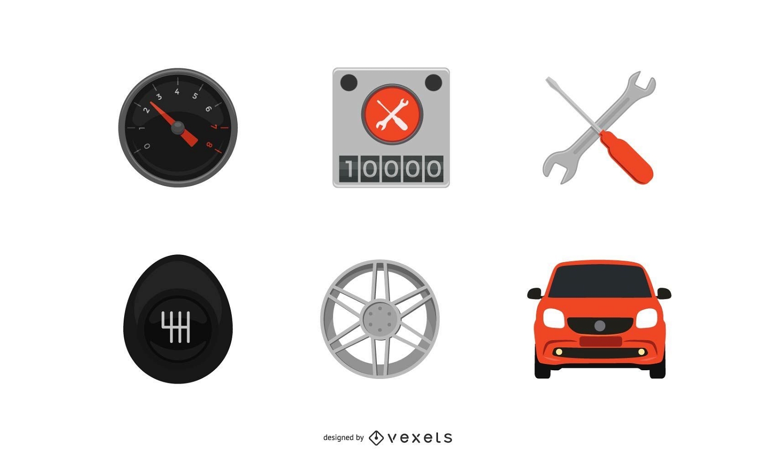 Flat Car & Parts Icon Pack