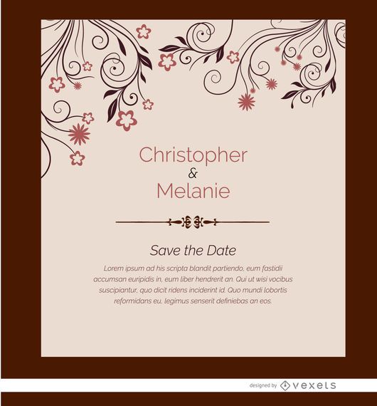 Marriage invitation card flowers Marriage invitation card flowers