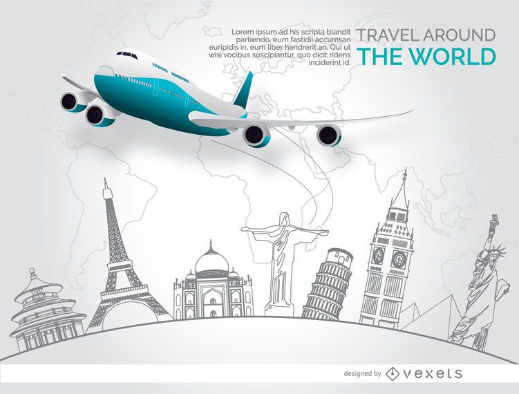 Aviones viajes doodle monumentos Aviones viajes doodle monumentos