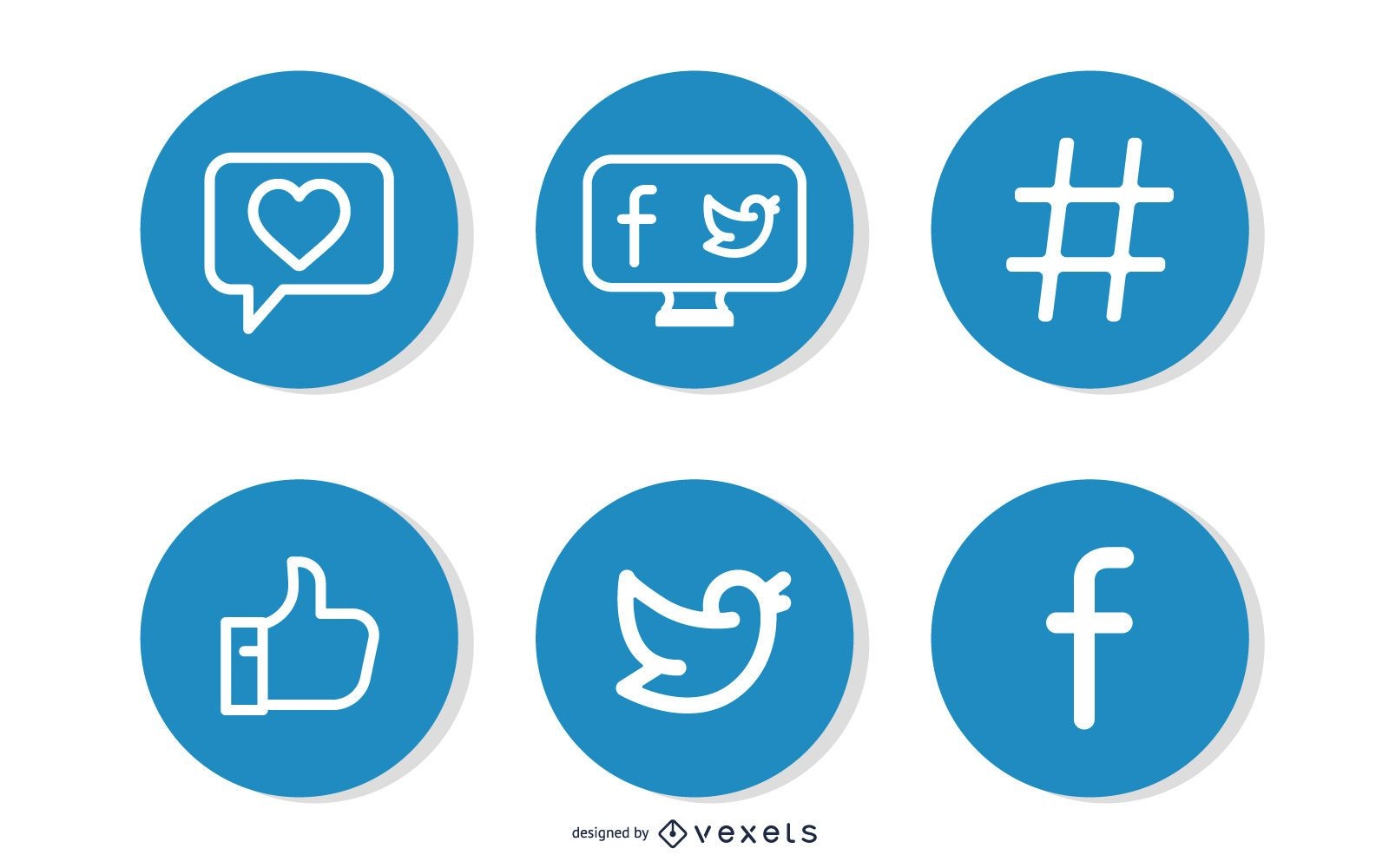 Simple Facebook & Twitter Signs