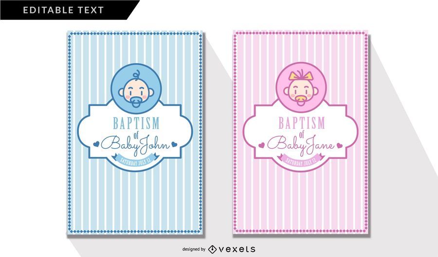 Cartões do convite do baptismo do vintage Cartões do convite do baptismo do vintage
