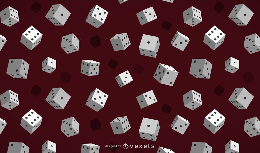 Glossy 3D Gambling Dices Background Glossy 3D Gambling Dices Background