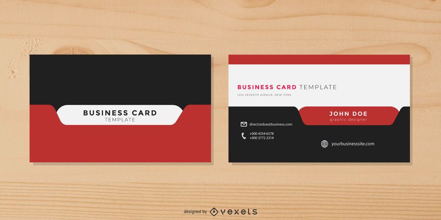 Stylish Modern Business Card with Tab Stylish Modern Business Card with Tab