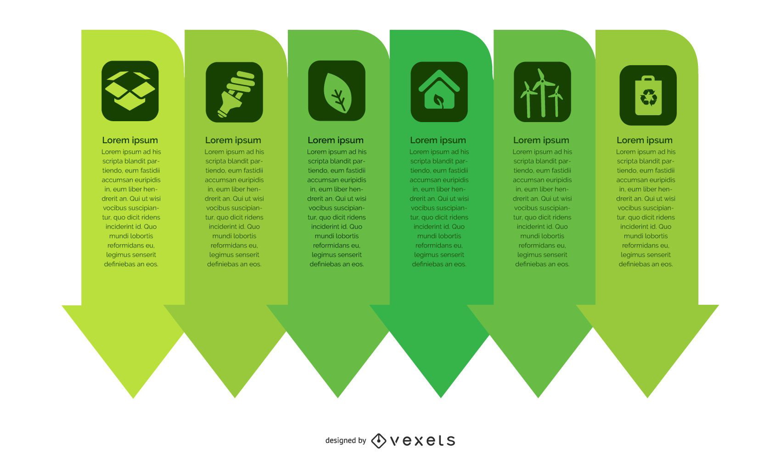 Green Ecology Arrows Infographic