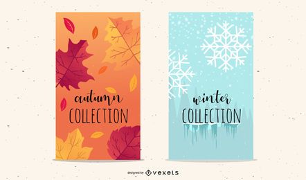 Autumn Leave & Winter Snowflake Brochures Autumn Leave & Winter Snowflake Brochures