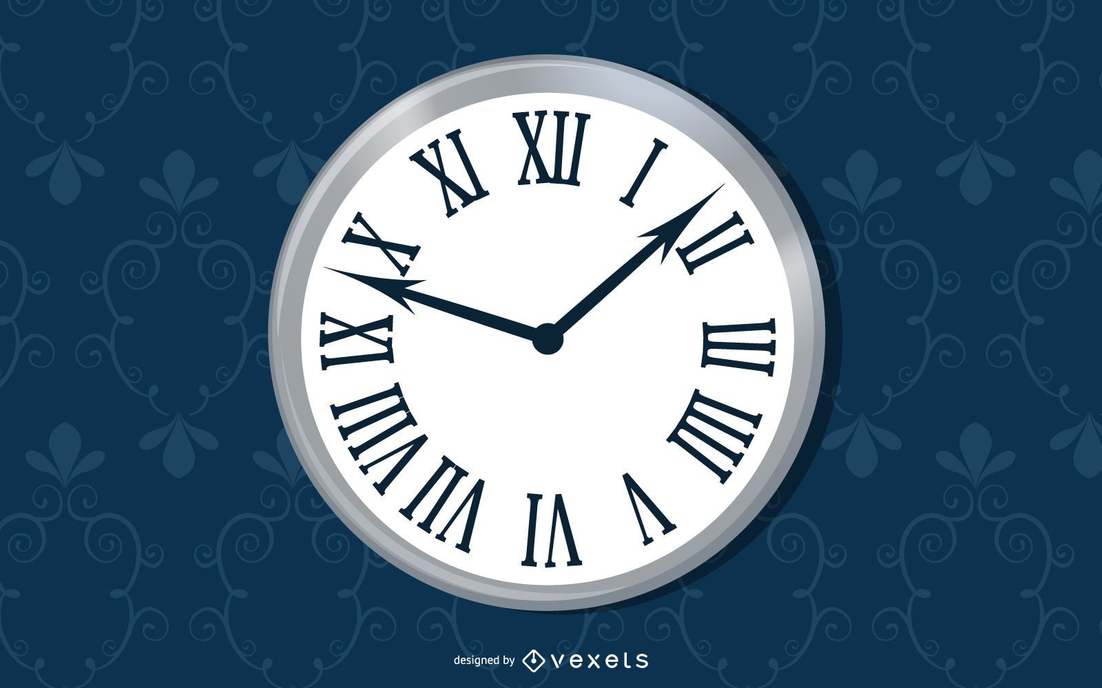 Simple Wall Clock Seamless Pattern