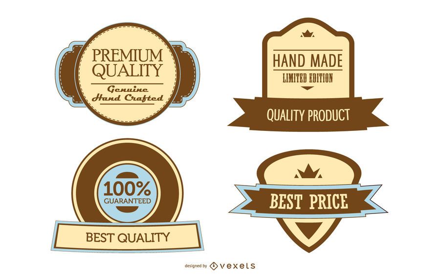 4 Vintage Promotional Label Templates 4 Vintage Promotional Label Templates