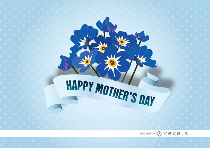Cinta de myosotis del día de la madre Cinta de myosotis del día de la madre