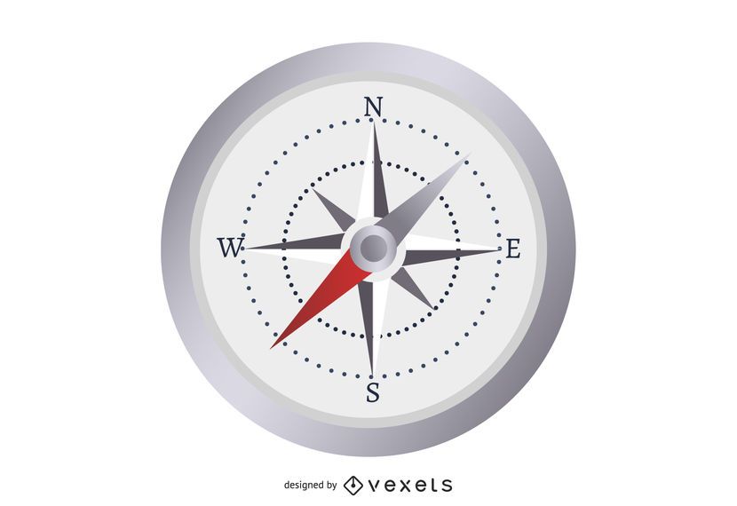 Glossy Stopwatch with Nautical Compass Glossy Stopwatch with Nautical Compass