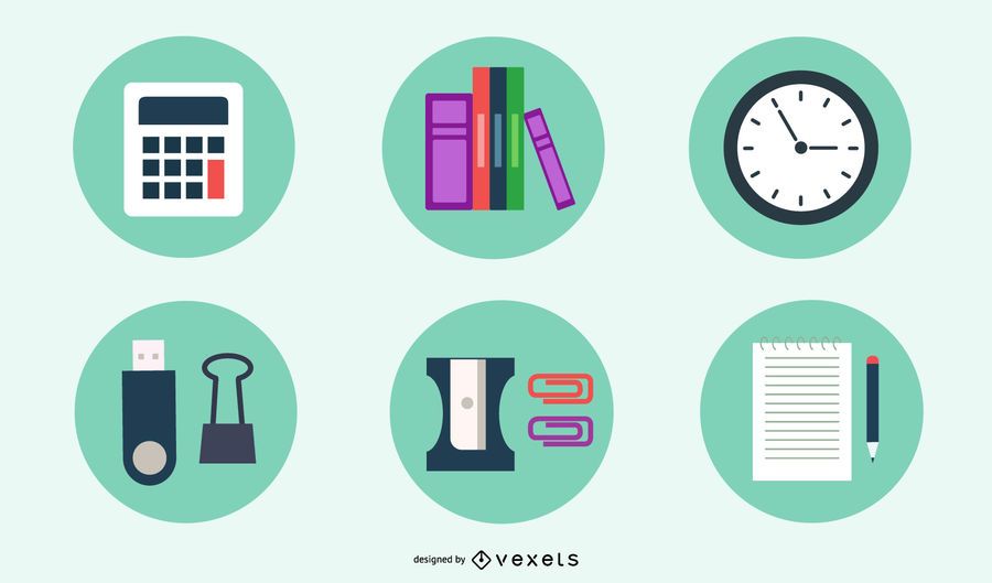 Minimal Office & Stationary Icon Set Minimal Office & Stationary Icon Set