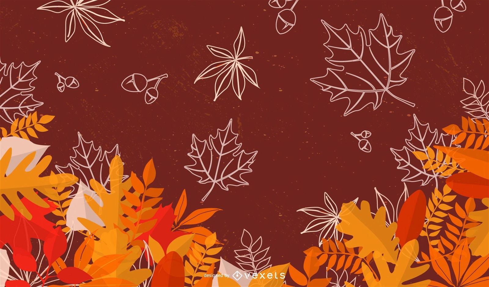 Lindo fundo sazonal de folhas de outono