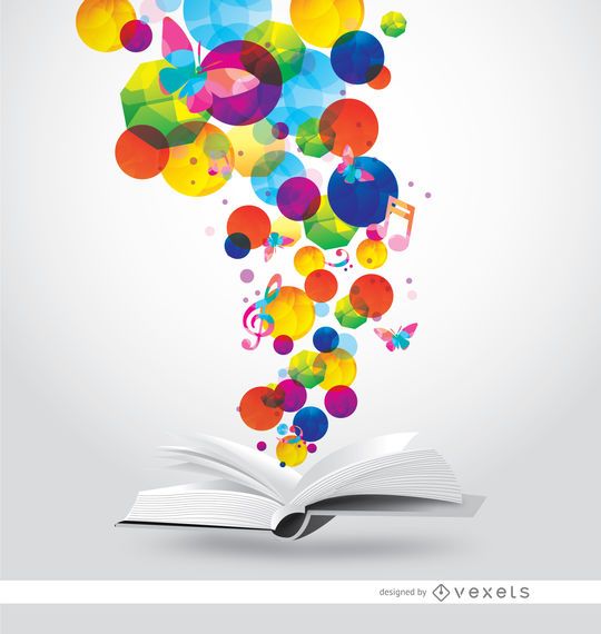 Book magic colorful spots Book magic colorful spots