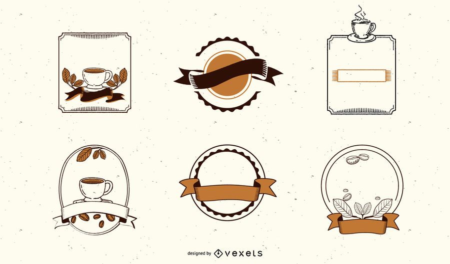 Coffee Label & Tag Set Vector Download