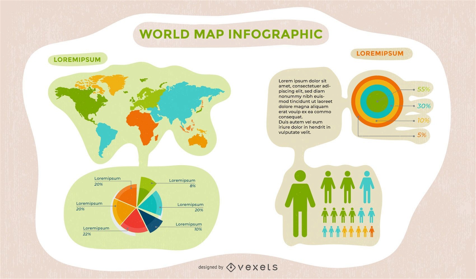 Communication World Map Infographic