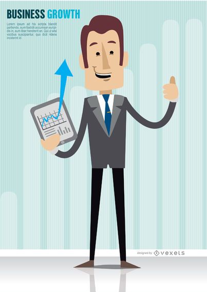 Executive growing bar graph Executive growing bar graph