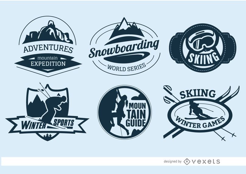 6 Extreme sports badges 6 Extreme sports badges