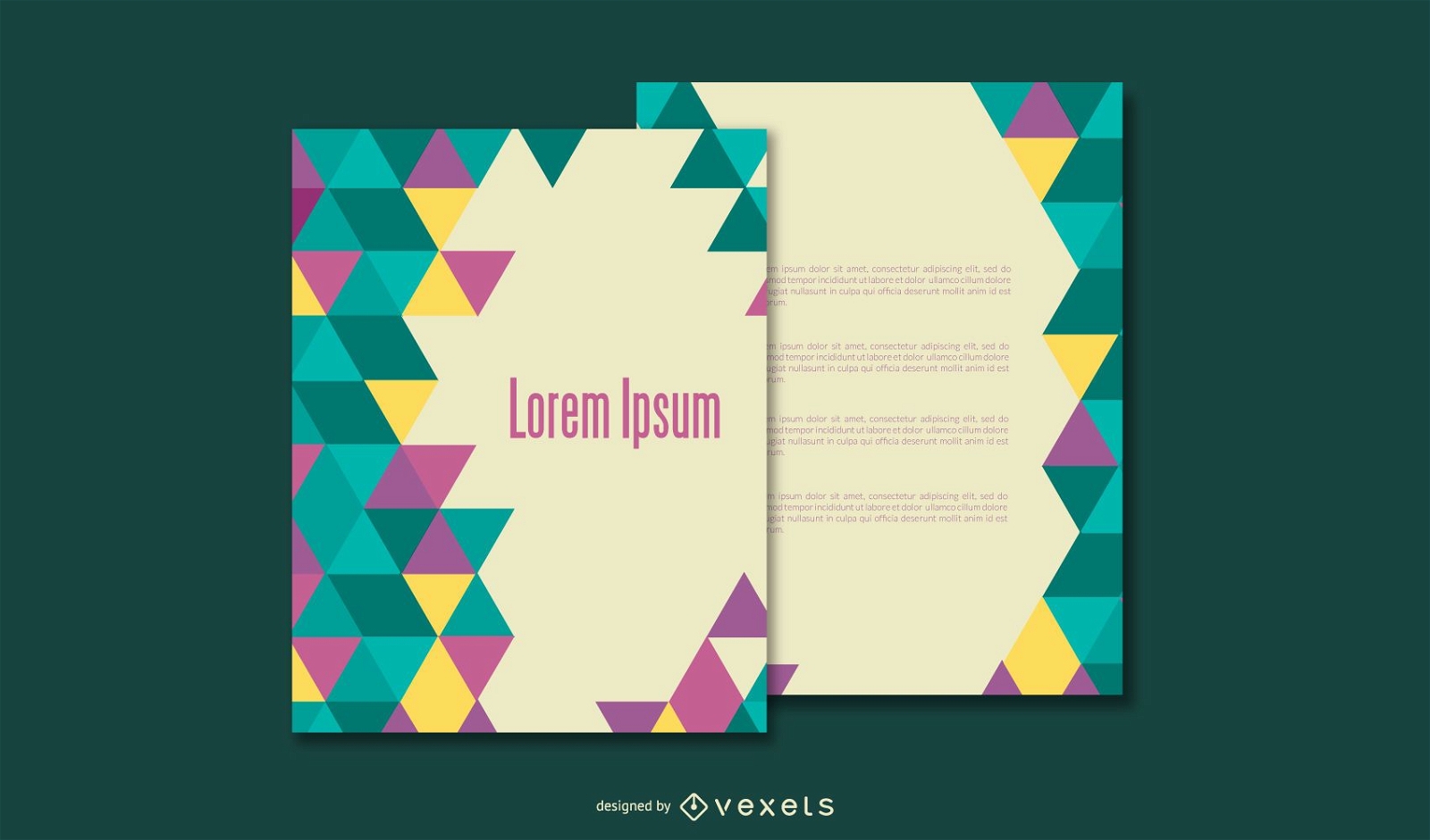 Abstract Colorful Polygonal Magazine Layout