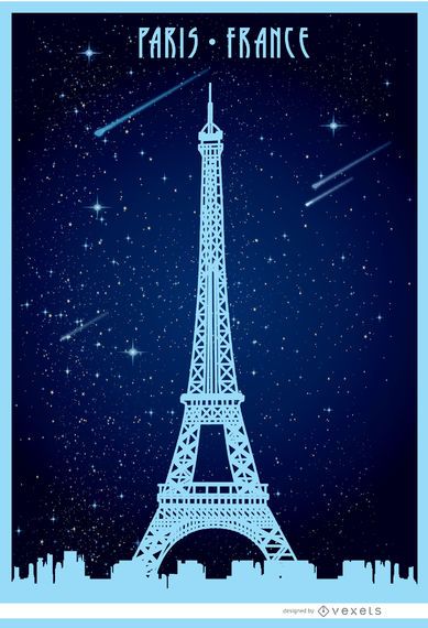 Paris Eiffel starry poster Paris Eiffel starry poster