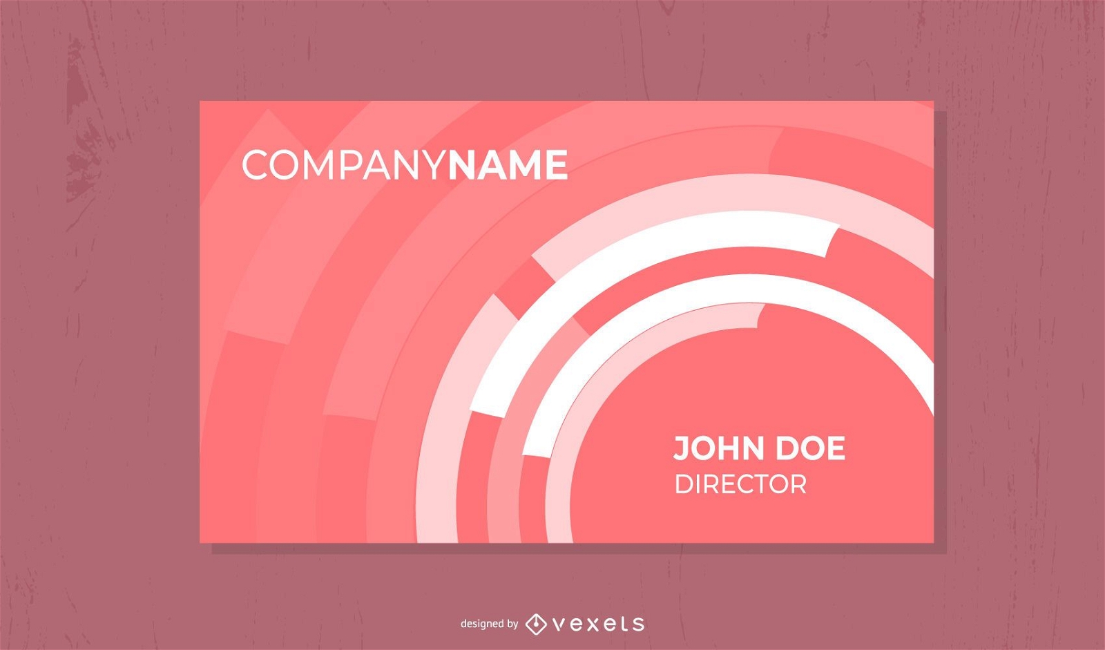 White Circles Pink Business Card