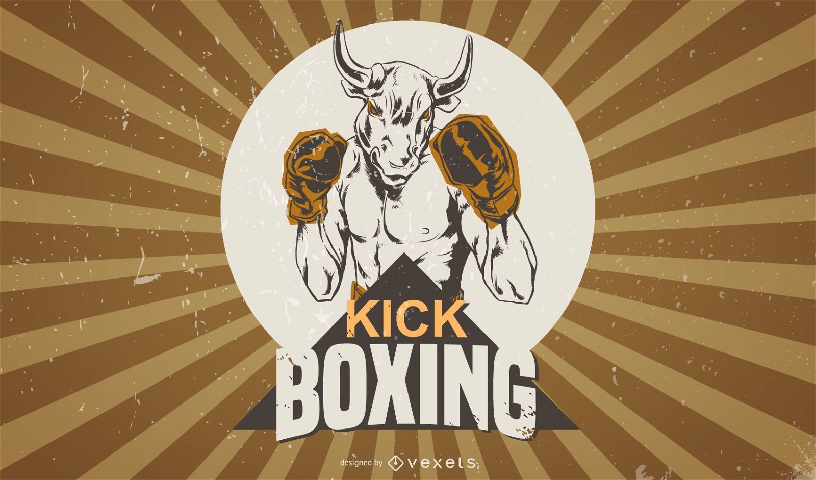 Sketchy Vintage Boxing Poster