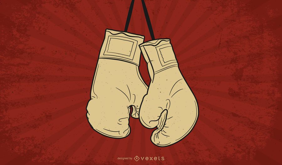 Cartel dibujado mano del boxeo del vintage Cartel dibujado mano del boxeo del vintage