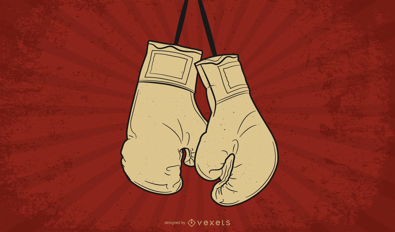 Hand gezeichnete Vintage Boxing Poster