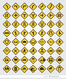 56 señales de carretera establecidas