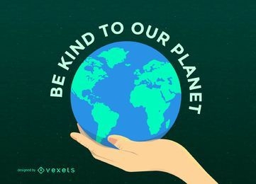 Planeta del Día de la Tierra en la mano