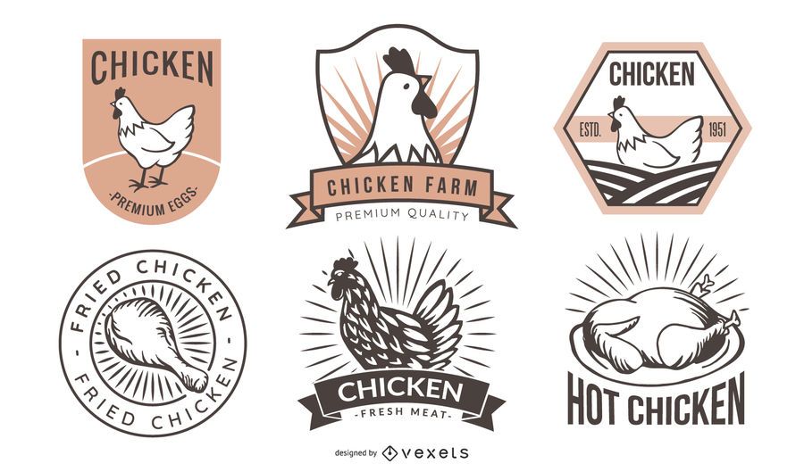 Retro Fried Chicken Label Pack Retro Fried Chicken Label Pack