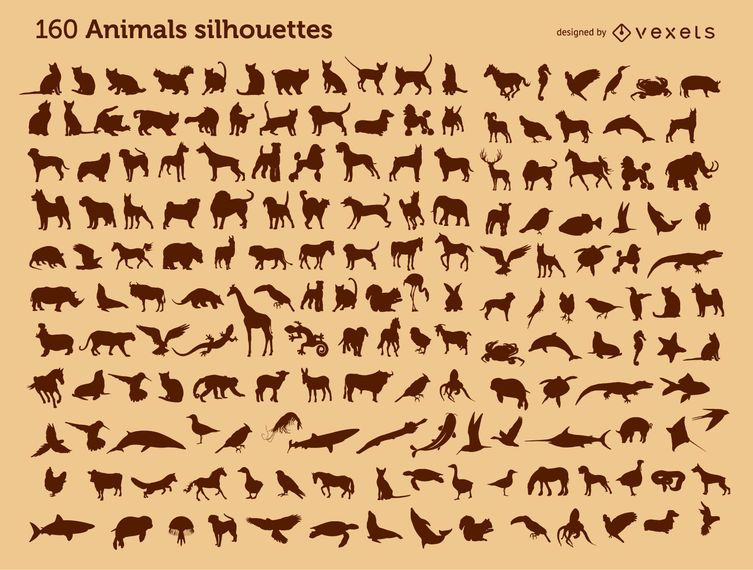 160 siluetas de animales 160 siluetas de animales