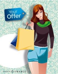Shopping girl promo